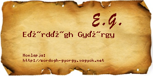 Eördögh György névjegykártya